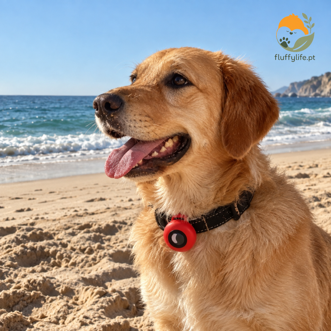 Golden Retriever GPS tag holder